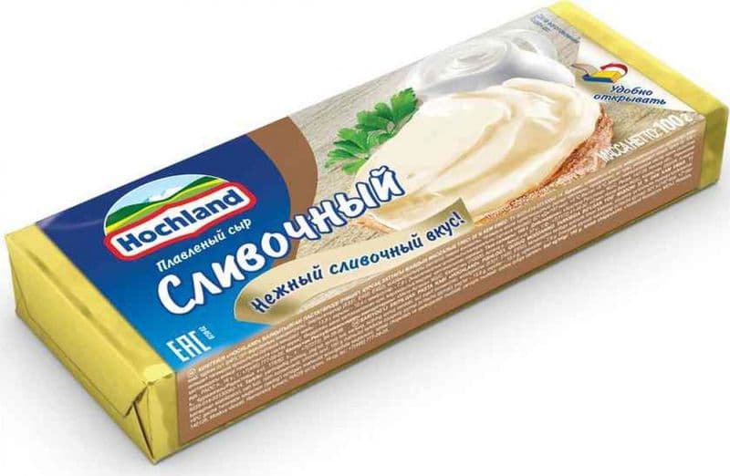 Сыр плавленый Хохланд 100г сливочный блочки БЗМЖ