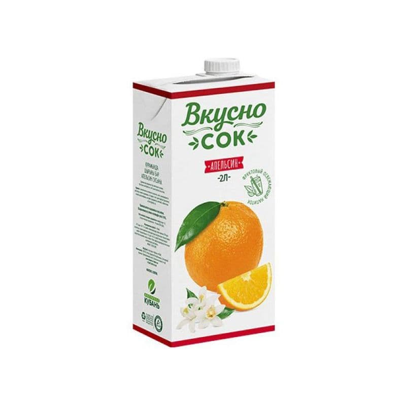 Напиток сокосод. ВкусноСок Апельсиновый 1,93л