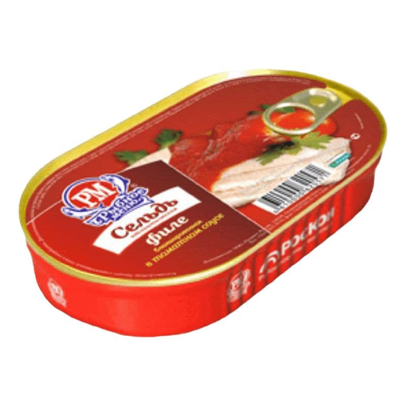 Филе сельди в т/с 175г Рыбное меню(Роскон)