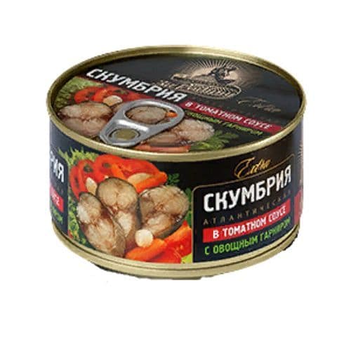 Скумбрия в т/с 185г с овощами с/к За Родину