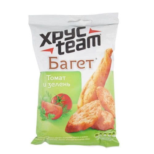 Сухарики Хрустим Багет 60г Томат и зелень