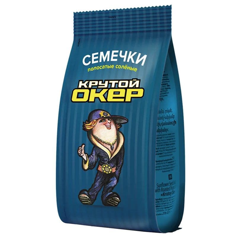 Семечки жареные Крутой Окер 70г Полосатые с солью