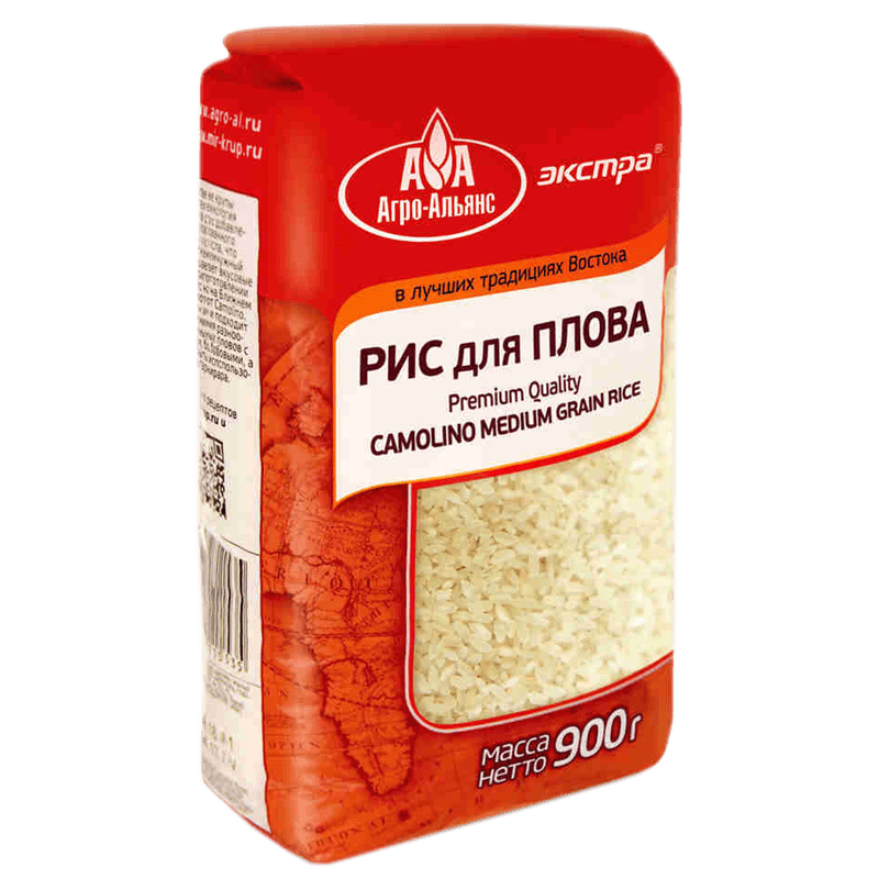 Крупа Рис для плова Экстра 900г Агро-Альянс