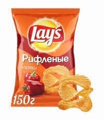 Чипсы Лэйс 140г рифленые паприка