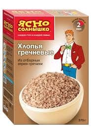Хлопья Гречневые 375г Ясно Солнышко