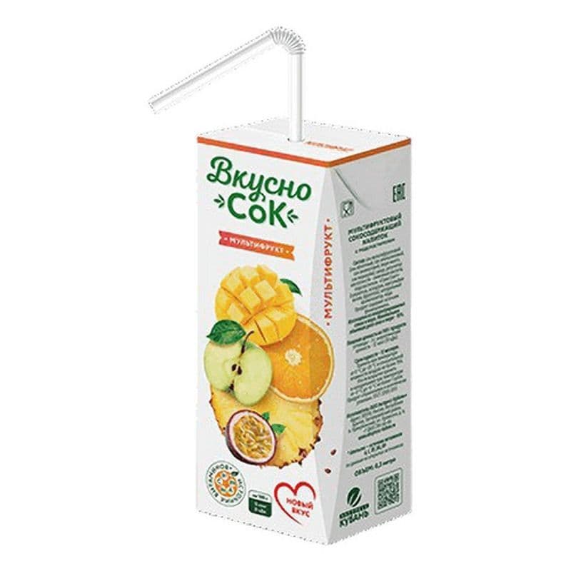 Напиток сокосод. ВкусноСок Мультифруктовый 0,2 л