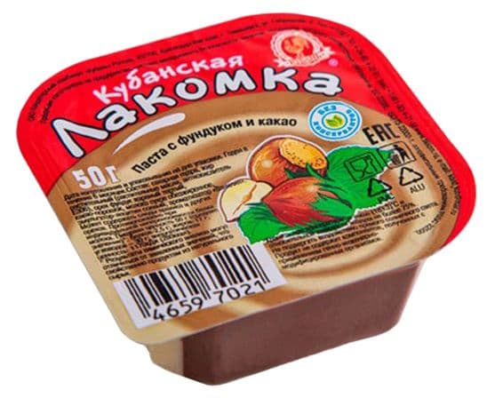 Паста шоколадная Кубанская лакомка с орехом 50г