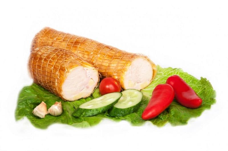 Рулет из мяса птицы с сыром вес Курганинск