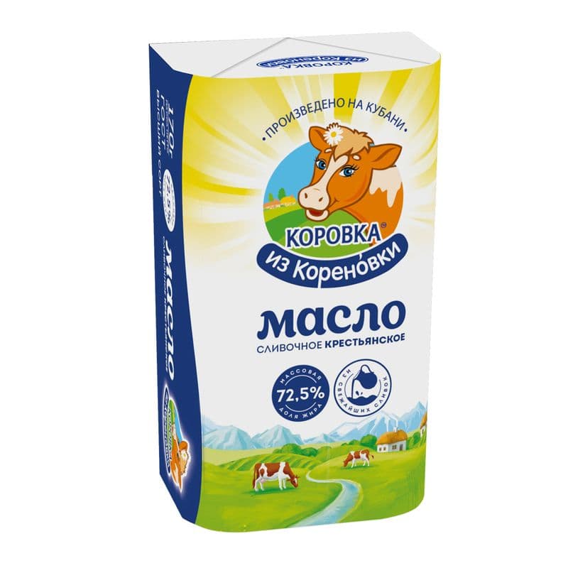 Масло слив. Крестьянское 72,5% 400г КизК