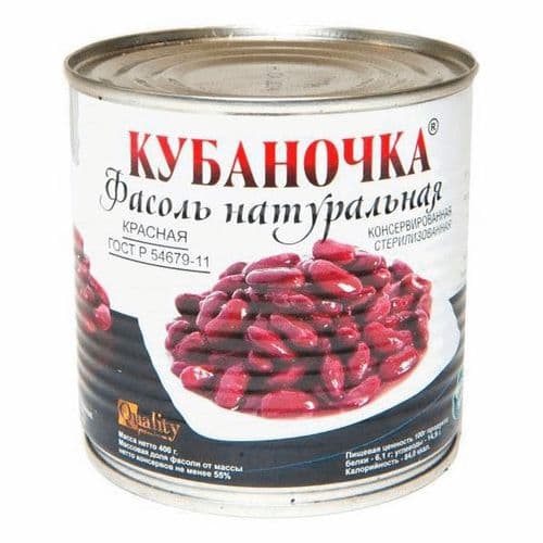 Фасоль Кубаночка красная 400г ж/б