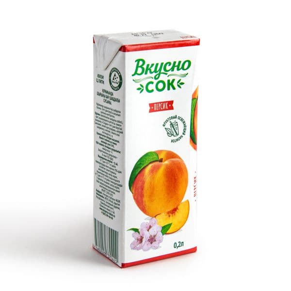 Напиток сокосод. ВкусноСок Персиковый 0,2 л