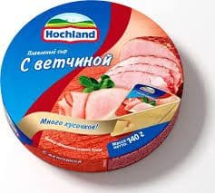 Сыр плавленый Хохланд 140г с ветчиной сегм 55% БЗМЖ