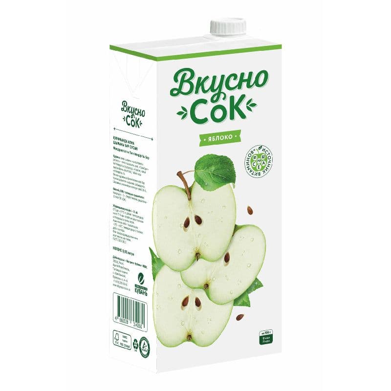 Напиток сокосод. ВкусноСок Яблочный 0,2л