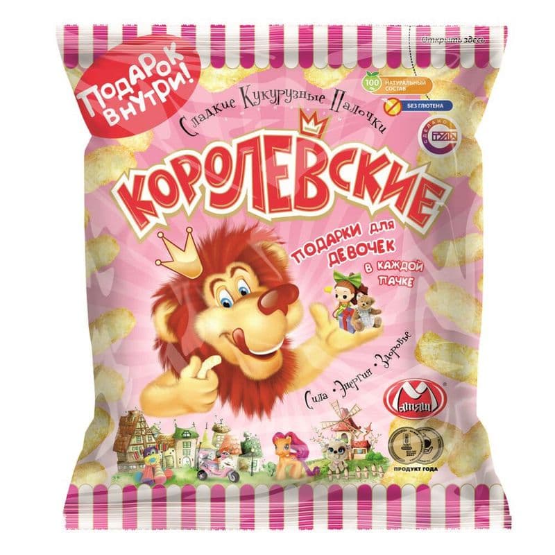 Кукурузные палочки КороЛЕВские с подарком д/девочек 70г