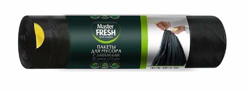 МАСТЕР ФРЕШ Пакеты д/мусора с завяз.35л 15шт 12мкм
