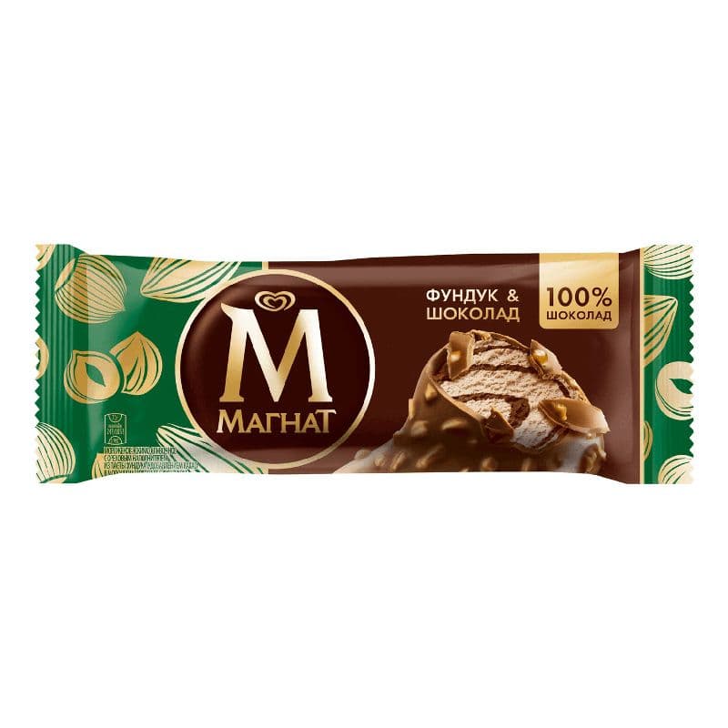 Мороженое Магнат 70г эскимо в мол.шоколаде и фундук Инмарко