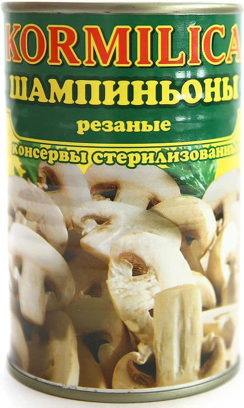 Грибы Шампиньоны резанные 425мл ж/б Кормилица