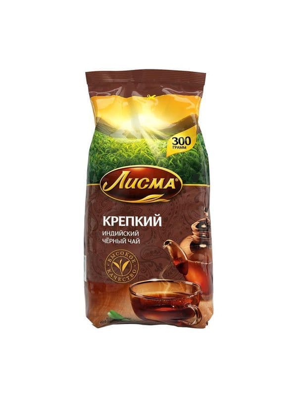 Чай Лисма Крепкий мелкий лист 300г м/у Соц.Товар