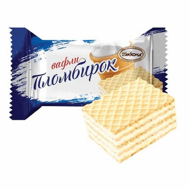 Вафли ПломбирОк вес Акконд