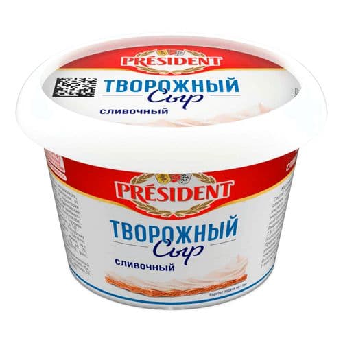 Сыр творожный сливочный 56% 140г Президент