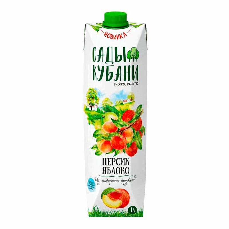 Нектар Сады Кубани Яблочно-Персиковый 1 л