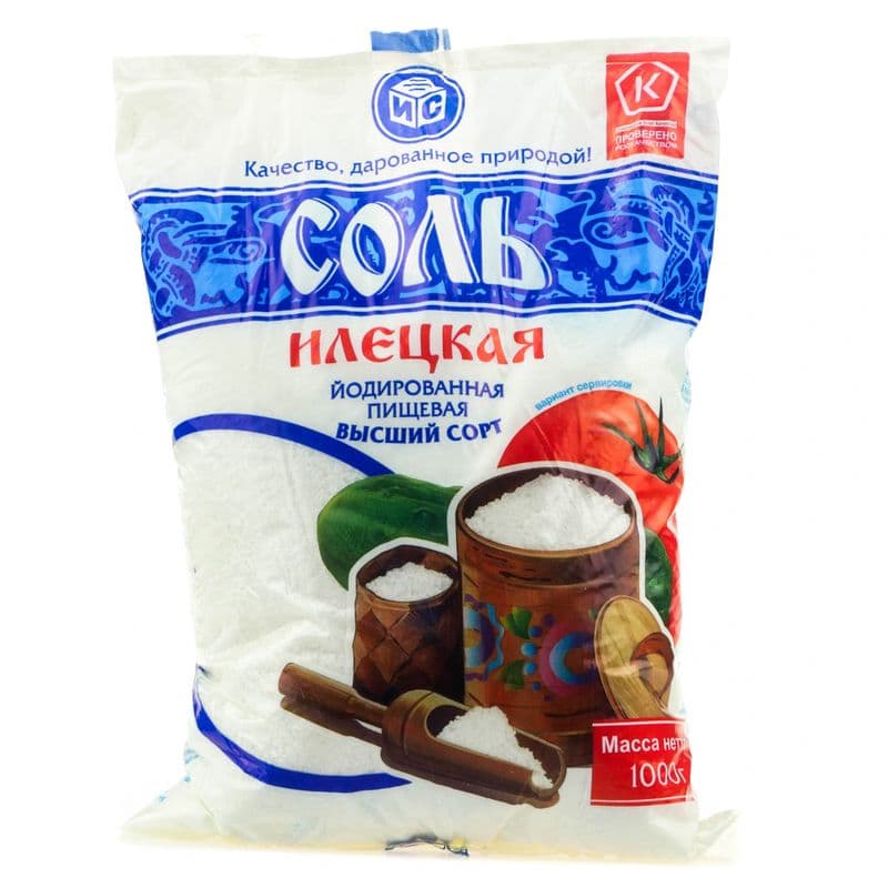 Соль йодированная 1кг м/у Илецк