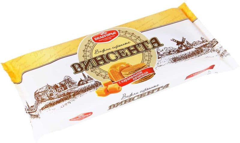 Вафли Винсента с вар.сгущенкой вес Белогорье