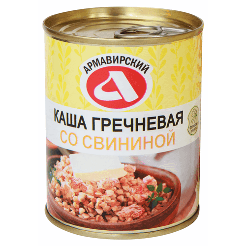 Каша гречневая со свининой 340г АМКК