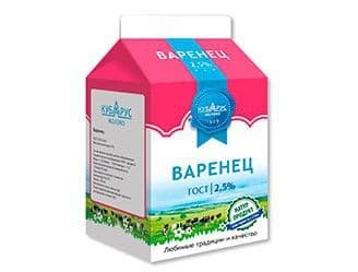 Варенец 2,5% 450г п/п БЗМЖ  Кубарус