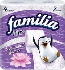 ФАМИЛИА Плюс туалетная бумага 2слоя 4шт. Весенний цветок