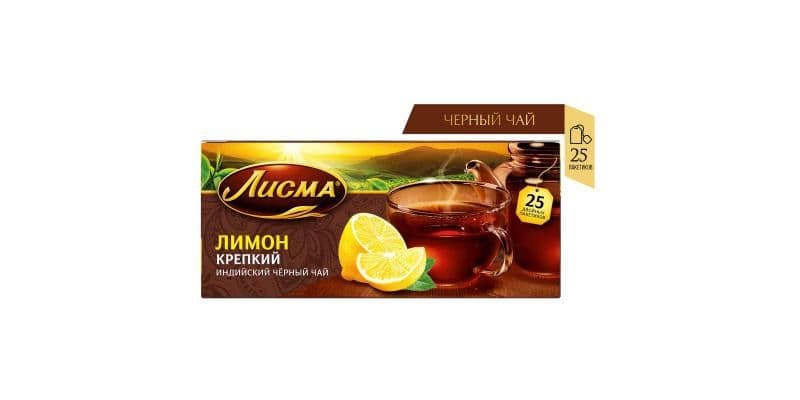 Чай Лисма крепкий лимон 25пак