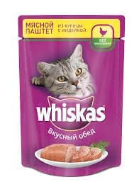 Вискас паштет мясной курица индейка 75г*24