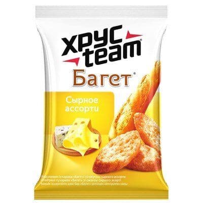 Сухарики Хрустим Багет 60г Сырное ассорти