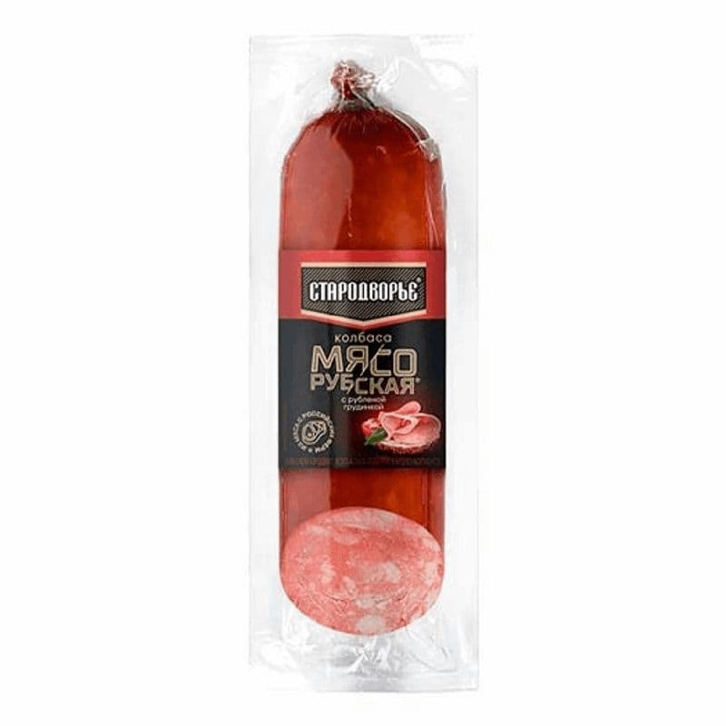 Колбаса в/к Сервелат Мясорубская с рубл грудинкой в/у 350г Стародворье