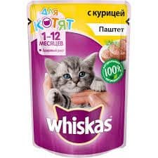 Вискас для котят паштет курица 75г*28