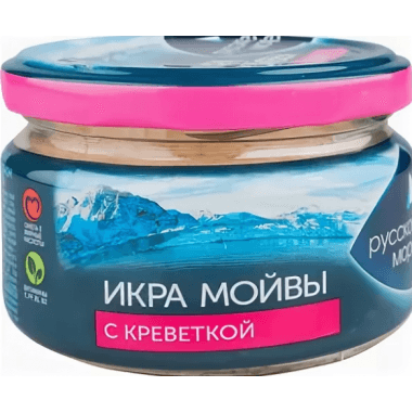 Икра мойвы делик.С креветкой 165г с/б Рус.Море
