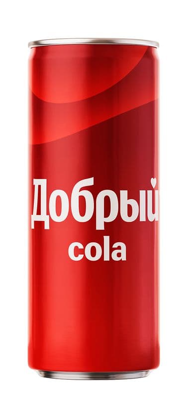 Газ вода Добрый Кола 0,33 ж/б
