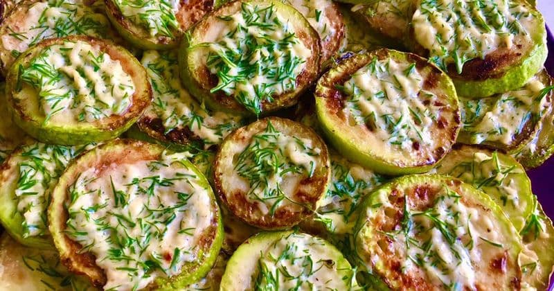 Кабачки с майонезом и кинзой вес  ЛЭНД