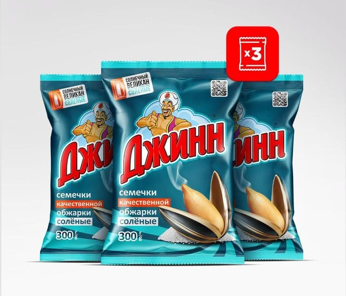 Семечки жареные Джинн 300г с солью Солнечный Великан