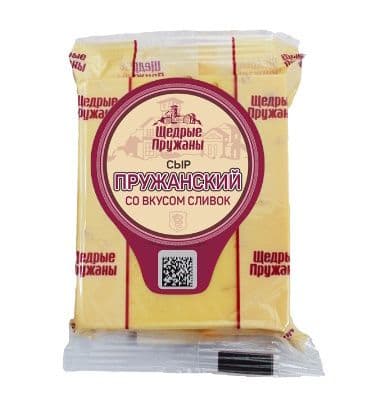 Сыр Пружанский со вкусом сливок 200г Пружаны