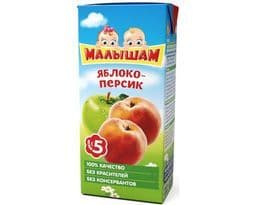 Нектар Малышам яблоко персик неосв. 330мл Фрутоняня