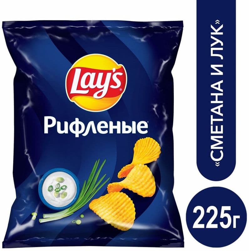 Чипсы Лэйс 225г сметана лук