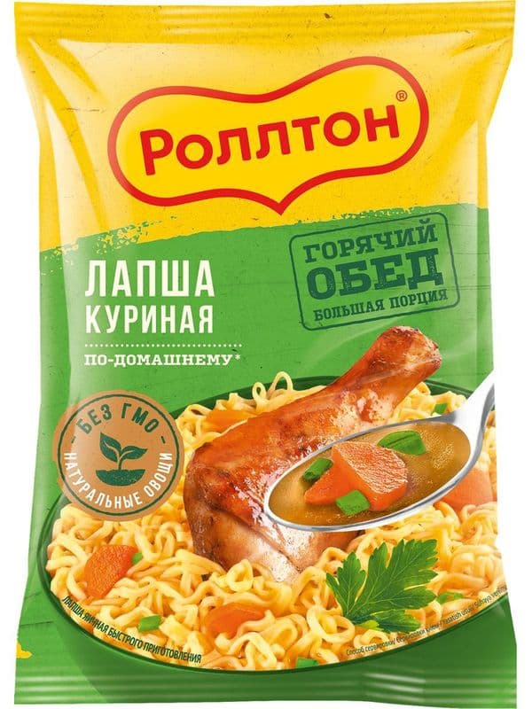 Лапша Роллтон по-домашнему курица 85г м/у