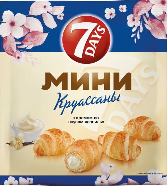 Круассаны 7Дней мини ваниль 265г