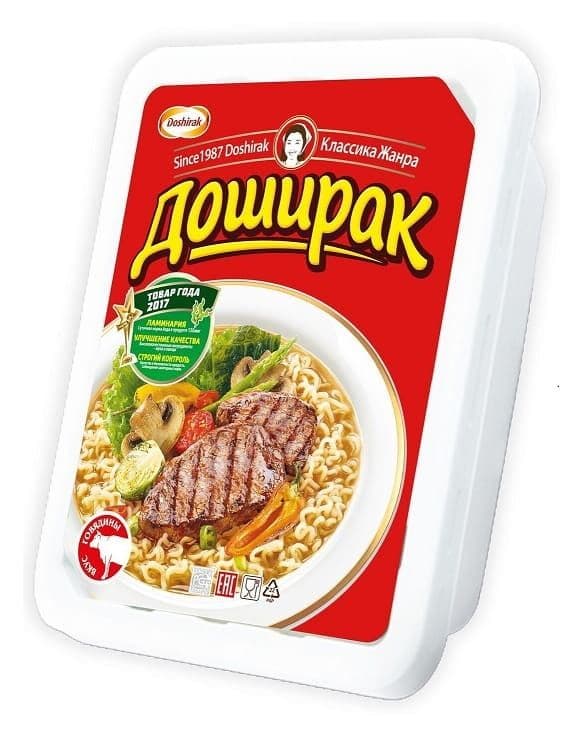 Лапша Доширак говядина 90г
