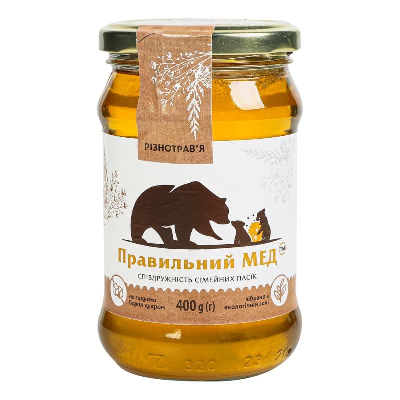 Мёд нат.Разнотравье 400г пл.ведро ЛПХ Пчелка