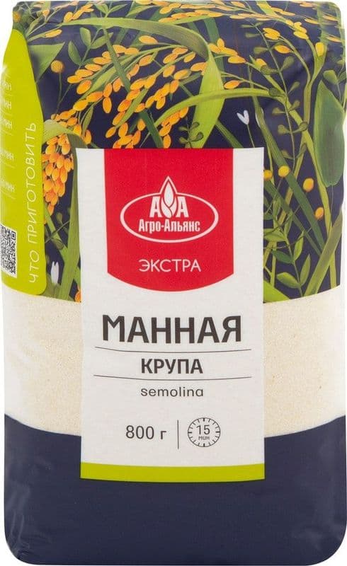 Крупа Манная 800г Агро-Альянс Экстра