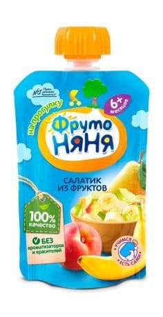 Пюре ФрутоНяня салатик из фруктов 90г