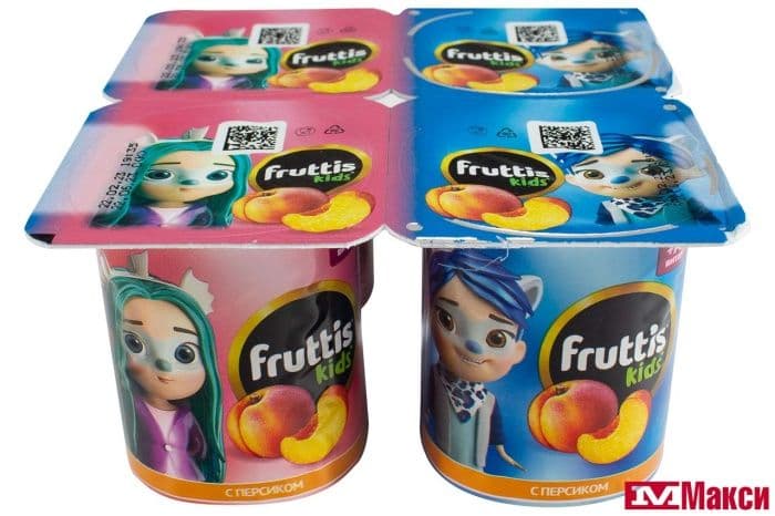 Фруттис кидс 2,5 % с персиком 110 гр