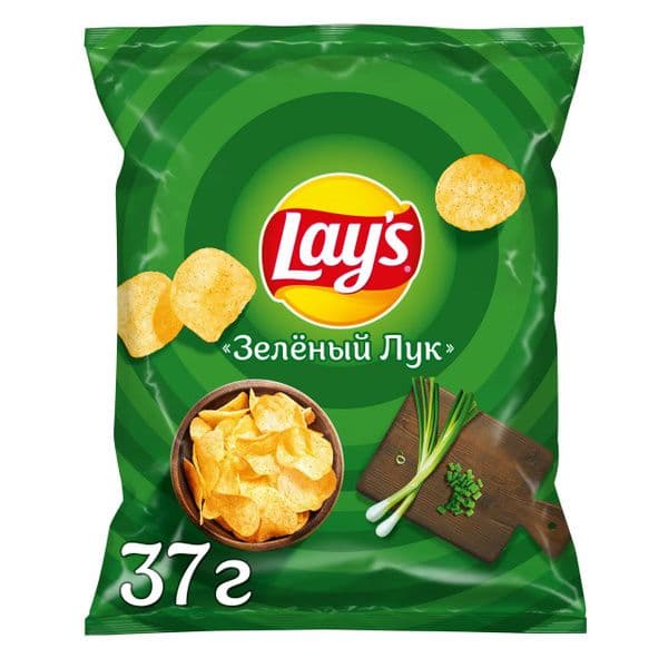 Чипсы Лэйс 37г зеленый лук